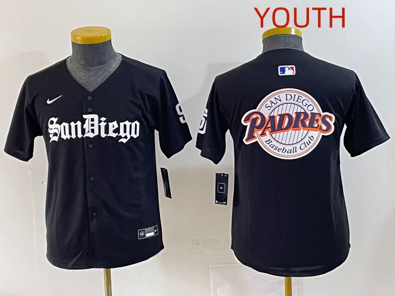 Youth 2025 San Diego Padres Blank Black Five generations Joint Name Nike MLB Jersey style 17